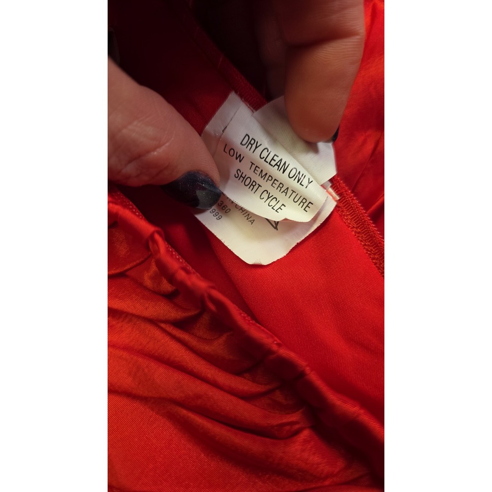 Mori Lee Prom Dress Womens 1/2 Red Formal Rhinestone Mermaid Maxi Glam Hollywood - Picture 16 of 16